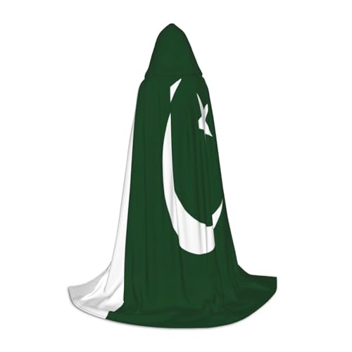 PPHGUT Umhang mit der Flagge Pakistans mit Kapuze, für Halloween, Karneval, Cosplay, Teenager, Kinder, Erwachsene, Zauberer-Themen von PPHGUT