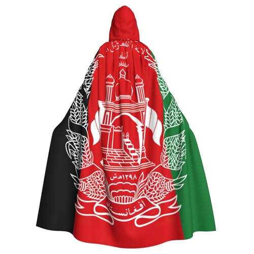 PPHGUT Unisex-Umhang mit Kapuze und Kapuze, Motiv: Flagge von Afghanistan, für Cosplay, Mittelalter und Festivals von PPHGUT