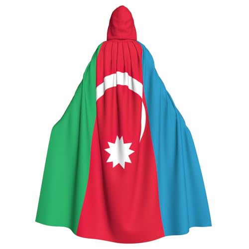 PPHGUT Unisex-Umhang mit Kapuze und Kapuze, Motiv: Flagge von Aserbaidschan, für Cosplay, Mittelalter und Festivals PPHGUT Unisex-Umhang mit Kapuze und Kapuze, Motiv: Flagge von Aserbaidschan, für Cosplay, Mittelalter und Festivals von PPHGUT