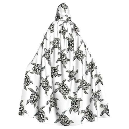 PPHGUT Unisex-Umhang mit Kapuze und Meeresschildkröten, für Cosplay, Mittelalter und Festivals, passend für Halloween von PPHGUT