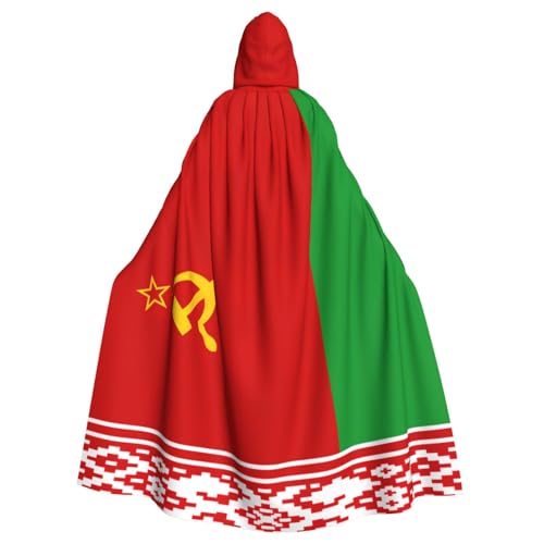 PPHGUT Unisex-Umhang mit der Flagge von Weißrussland, mit Kapuze, für Cosplay, Mittelalter und Festivals, passend für Halloween PPHGUT Unisex-Umhang mit der Flagge von Weißrussland, mit Kapuze, für Cosplay, Mittelalter und Festivals, passend für Halloween von PPHGUT