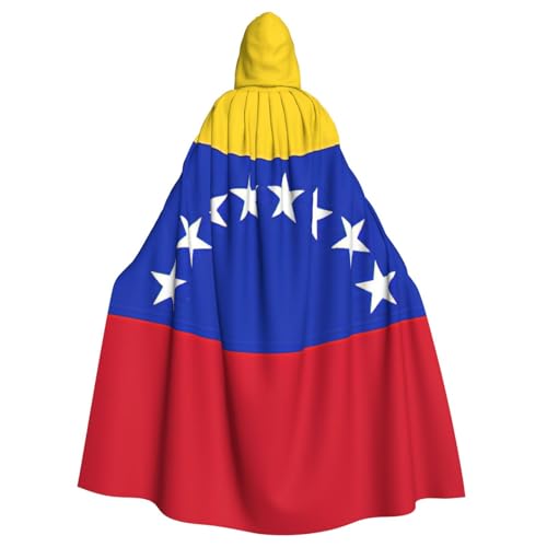 PPHGUT Venezuela-Flaggen-Druck, Unisex, volle Länge, mit Kapuze, Halloween-Umhang, für Cosplay, Mittelalter und Festivals, passend PPHGUT Venezuela-Flaggen-Druck, Unisex, volle Länge, mit Kapuze, Halloween-Umhang, für Cosplay, Mittelalter und Festivals, passend von PPHGUT