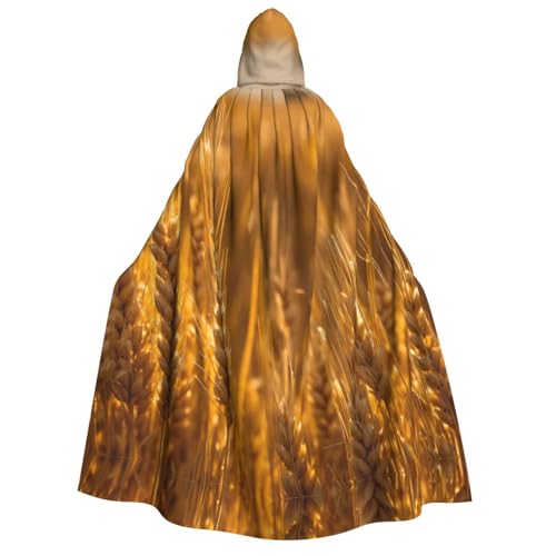 PPHGUT Weizenfelddruck Kapuzenumhang Unisex Halloween Kostüm Karneval Mottopartys Cosplay von PPHGUT