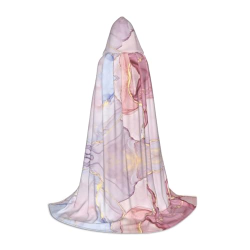 Umhang mit Kapuze und Marmor-Druck, Violett und Gold, für Halloween, Karneval, Cosplay, Teenager, Kinder, Erwachsene, Zauberer-Themen von PPHGUT