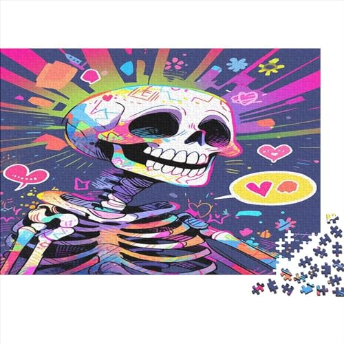 Anime Esqueleto Puzzles 1000 Teile Esqueleto Lindo Erwachsene Lernspiel Home Decor Geschicklichkeitsspiel Für Die Ganze Familie Geburtstag Stress Relief 1000pcs (75x50cm) von PPSOAP