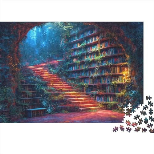 Bücherregal Erwachsene Puzzles 1000 Teile Wohnkultur Lernspiel Family Challenging Games Geburtstag Entspannung Und Intelligenz 1000pcs (75x50cm) von PPSOAP
