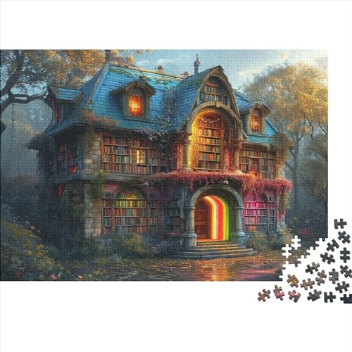 Bücherregal Puzzle 1000 Teile Erwachsene Geschicklichkeitsspiel Für Die Ganze Familie Lernspiel Home Decor Geburtstag Stress Relief 1000pcs (75x50cm) von PPSOAP
