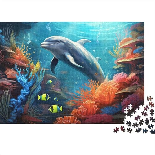 Delfine 1000 Teile Puzzles Erwachsene Geschicklichkeitsspiel Für Die Ganze Familie Geburtstag Lernspiel Home Decor Stress Relief 1000pcs (75x50cm) von PPSOAP