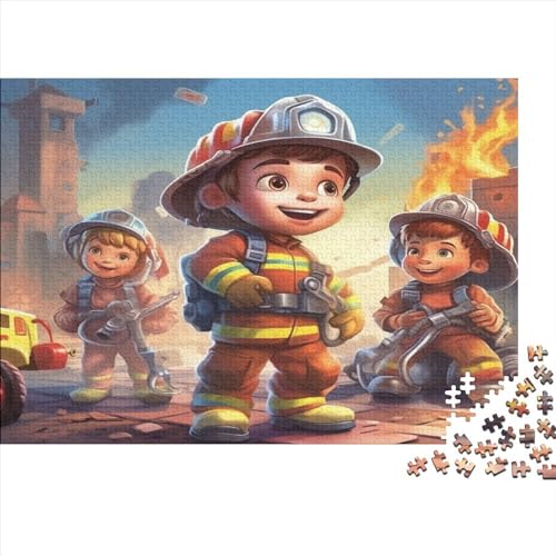 Dibujos animados Bombero Puzzle 1000 Teile Zeichentrickfilm Für Erwachsene Familia Challenging Games Moderne Wohnkultur Geburtstag Lernspiel Stress Relief Toy 1000pcs (75x50cm) von PPSOAP