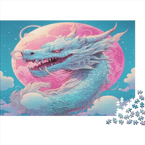 Dragón Chino 1000 Teile Dragón Azul Erwachsene Puzzle Familia Challenging Games Geburtstag Home Decor Lernspiel Entspannung Und Intelligenz 1000pcs (75x50cm) von PPSOAP