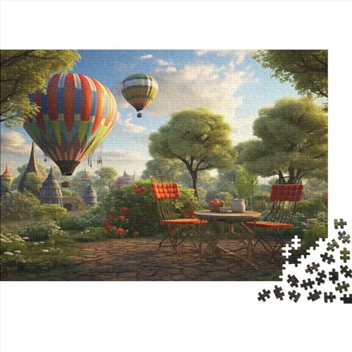 Heißluftballon Für Erwachsene 1000 Teile Puzzle Geburtstag Family Challenging Games Moderne Wohnkultur Educational Game Stress Relief 1000pcs (75x50cm) von PPSOAP