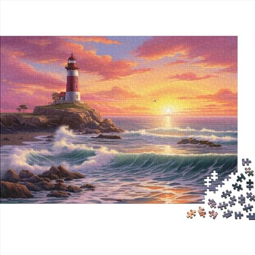 Leuchtturm an der Küste 1000 Teile Puzzles Erwachsene Geschicklichkeitsspiel Für Die Ganze Familie Geburtstag Lernspiel Home Decor Stress Relief 1000pcs (75x50cm) von PPSOAP