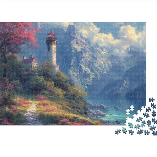 PPSOAP Leuchtturm an der Küste 1000 Teile Erwachsene Puzzles Family Challenging Games Lernspiel Geburtstag Home Decor Entspannung Und Intelligenz 1000pcs (75x50cm) von PPSOAP