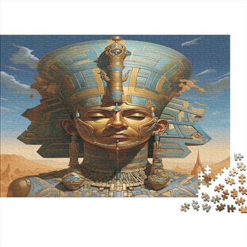 Srcrlima_an_Illustration_of_an_Image_with_an_Egyptian_Head_on_i_78ccb917-7c86-45fe-acb0-fb4927df8848 1000 Teile Erwachsene Puzzles Familia Challenging Games Wohnkultur Lernspiel von PPSOAP