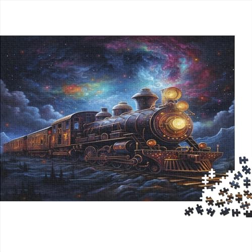 Tren Cósmico Puzzle 1000 Teile Tren del Paraíso Erwachsene Lernspiel Wohnkultur Geburtstag Geschicklichkeitsspiel Für Die Ganze Familie Stress Relief 1000pcs (75x50cm) von PPSOAP