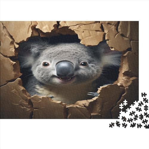 Ubrewer._a_Koala_Bear_Sticking_Out_of_a_Hole_in_The_Wall_in_The_d1d67c30-9360-4063-bf91-312e19c83c51 1000 Teile Puzzles Erwachsene Home Decor Geburtstag Lernspiel Familia Challe von PPSOAP
