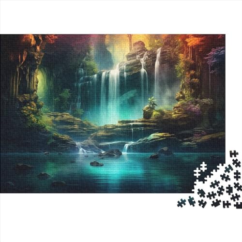 Wald Wasserfall Für Erwachsene Puzzle 1000 Teile Family Challenging Games Lernspiel Geburtstag Home Decor Stress Relief 1000pcs (75x50cm) von PPSOAP
