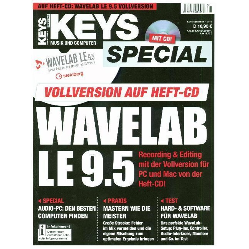 Keys Special Wavelab LE 9.5 Vollversion, m. CD-ROM von PPV Medien