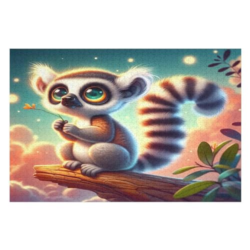 1000 Teile Puzzle Für Jugendliche,Cute Waschbär Puzzles,Erwachsenenpuzzle,Holzpuzzles,Dekompressionsspiel,Spielzeugpuzzles （75×50cm） von PPZYY