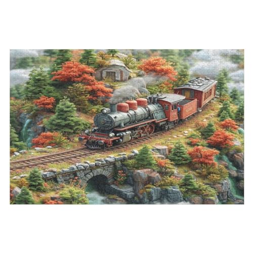 1000 Teile Puzzle Für Jungen Und Mädchen, Standard-Puzzles Dream Zug, Familienspiele, （75×50cm） von PPZYY