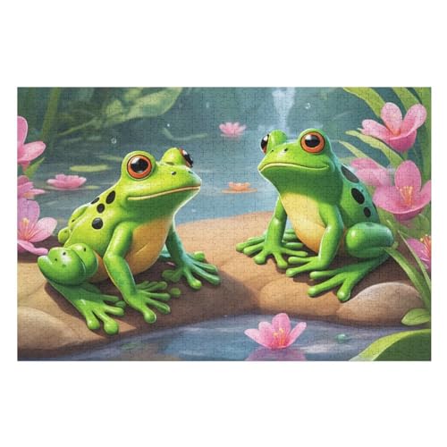 1000 Teile Puzzle Für Jungen Und Mädchen, Standard-Puzzles Frosch, Familienspiele, （75×50cm） von PPZYY