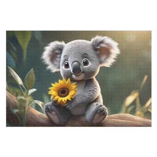 1000 Teile Puzzle Für Jungen Und Mädchen, Standard-Puzzles Koala, Familienspiele, （75×50cm） von PPZYY
