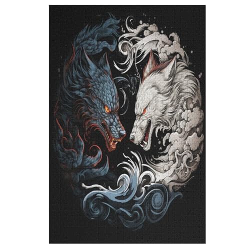 1000 Teile Puzzle Für Jungen Und Mädchen, Standard-Puzzles Wolf, Familienspiele, （78×53cm） von PPZYY