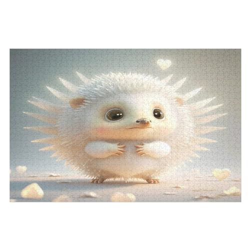 1000 Teile Puzzle Für Jungen Und Mädchen, Standard-Puzzles süßer Igel, Familienspiele, （75×50cm） von PPZYY