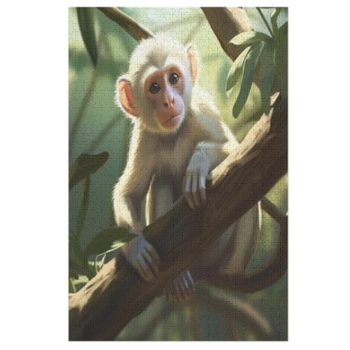 AFFE Puzzles 1000 Teile Erwachsener Kniffel Spaß Für Die Ganze Familie, Holzpuzzle Kinder Erwachsene, Impossible Puzzle Schwer （78×53cm） von PPZYY