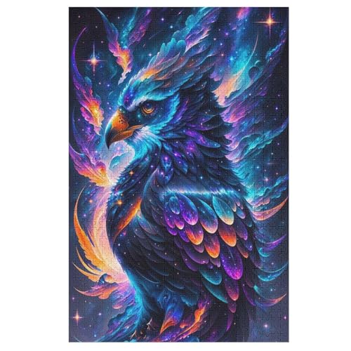 Adler Puzzle 1000 Teile, Holzpuzzle Für Erwachsene Kinder, Impossible Puzzles, Geschicklichkeitsspiel Für Die Ganze Familie （78×53cm） von PPZYY