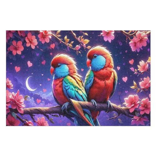 Animal Papagei 1000 Teile Premium-Puzzles Für Erwachsene Kinder- Holzpuzzles Spaß Und Lernspiele - Perfekte Puzzle-Geschenke （75×50cm） von PPZYY