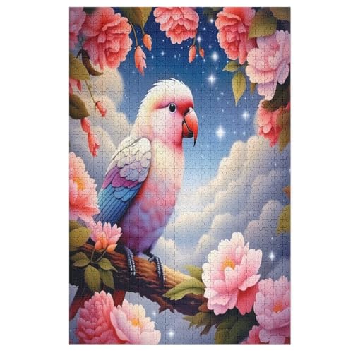 Animal Papagei 1000 Teile Premium-Puzzles Für Erwachsene Kinder- Holzpuzzles Spaß Und Lernspiele - Perfekte Puzzle-Geschenke （78×53cm） von PPZYY