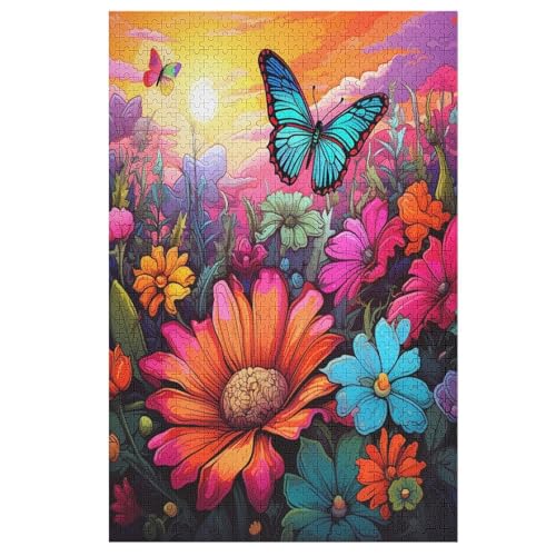 Animal Schmetterling 1000 Teile Puzzles Für Erwachsene,Holzpuzzle - Verringerter Druck Schwieriges Unmögliche Puzzle Für 12+ Kinder （78×53cm） von PPZYY