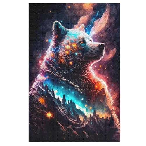 Bär-Puzzlespiel Aus Holz, 1000 Puzzleteile, Puzzle Für Teenager Und Erwachsene, Kreatives Spielzeug, Puzzles, （78×53cm） von PPZYY