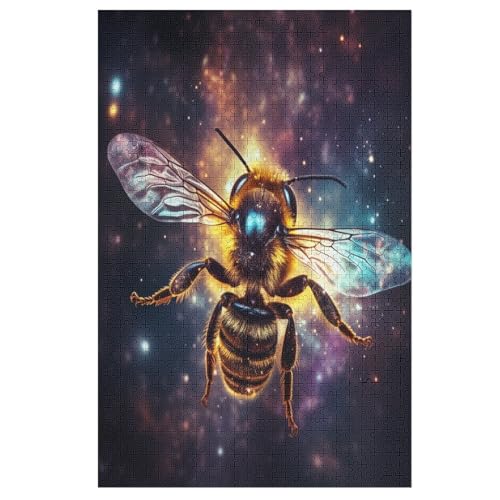 Biene Puzzle Für Erwachsene 1000 Teile Premium 100% Recyceltes Brett Zum Lernen, Lernspielzeug, Familienspiele Kinder Holzpuzzle （78×53cm） von PPZYY