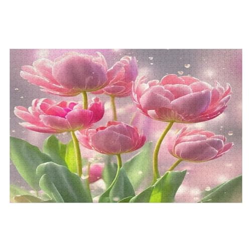 Blumes Puzzle Für Erwachsene 1000 Teile Premium Recyceltes Brett Zum Lernen, Lernspielzeug, Familienspiele Kinder Holzpuzzle （75×50cm） von PPZYY