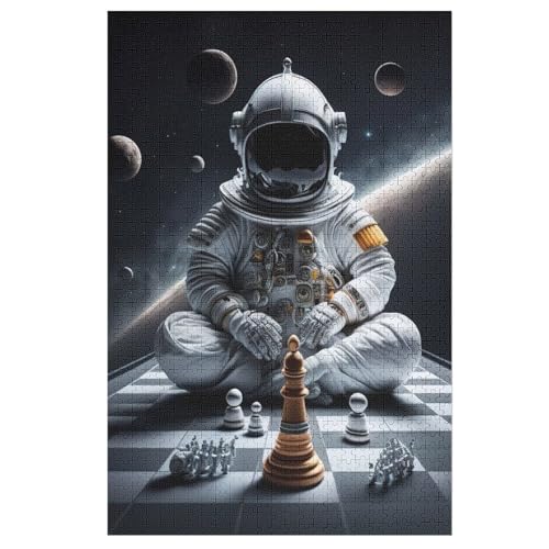 Chess Universe Puzzle 1000 Teile, Holzpuzzle Herausforderndes Geschicklichkeitsspiel Für Die Ganze Familie, Kinder Erwachsenenpuzzle Ab 12 Jahren （78×53cm） von PPZYY