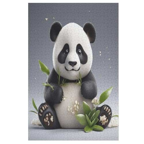 Cute Panda Holzpuzzle - 1000 Teiliges Jigsaw Knobelspiel - Puzzle Für Erwachsene & Kinder - Outdoor & Reisespielzeug （78×53cm） von PPZYY