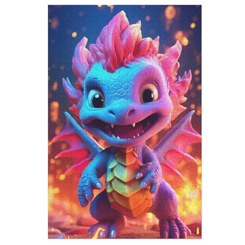 Dinosaurier Puzzles 1000 Teile Erwachsener Kniffel Spaß Für Die Ganze Familie, Holzpuzzle Kinder Erwachsene, Impossible Puzzle Schwer （78×53cm） von PPZYY
