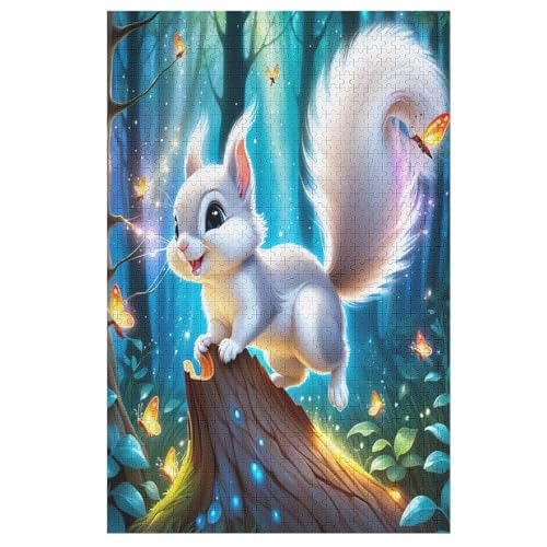 Eichhörnchen Puzzle 1000 Teile, Holzpuzzle Für Erwachsene Kinder, Impossible Puzzles, Geschicklichkeitsspiel Für Die Ganze Familie （78×53cm） von PPZYY
