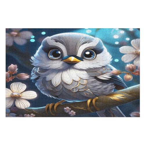 Eule -Puzzle, 1000 Teile,Holzpuzzle Für Erwachsene Kinder, Lustiges Spielzeug, Denkspiel, Bildungsspiel, （75×50cm） von PPZYY