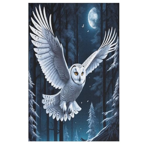 Eule -Puzzle, 1000 Teile,Holzpuzzle Für Erwachsene Kinder, Lustiges Spielzeug, Denkspiel, Bildungsspiel, （78×53cm） von PPZYY
