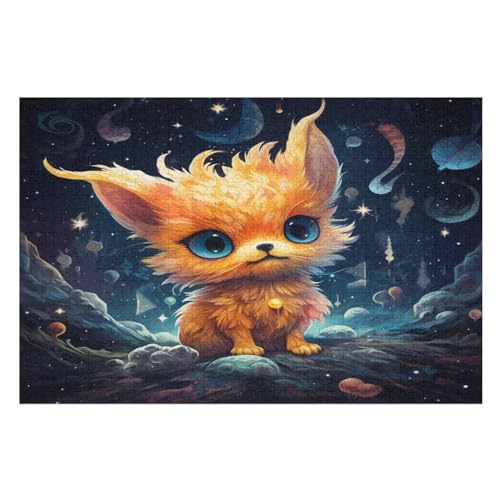 Fantasy Baby Tiers Puzzle 1000 Teile, Holzpuzzle Herausforderndes Geschicklichkeitsspiel Für Die Ganze Familie, Kinder Erwachsenenpuzzle Ab 12 Jahren （75×50cm） von PPZYY