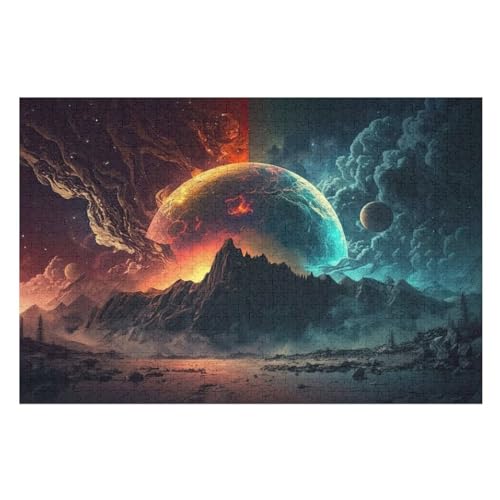 Fantasy Landschaft 1000 Teile Premium-Puzzles Für Erwachsene Kinder- Holzpuzzles Spaß Und Lernspiele - Perfekte Puzzle-Geschenke （75×50cm） von PPZYY