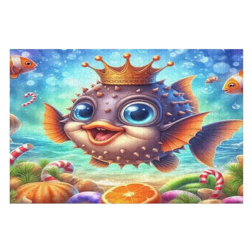 Fisch 1000 Teile Premium-Puzzles Für Erwachsene Kinder- Holzpuzzles Spaß Und Lernspiele - Perfekte Puzzle-Geschenke （75×50cm） von PPZYY