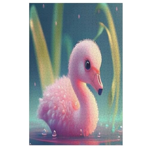 Flamingo Puzzle 1000 Teile, Holzpuzzle Herausforderndes Geschicklichkeitsspiel Für Die Ganze Familie, Kinder Erwachsenenpuzzle Ab 12 Jahren （78×53cm） von PPZYY