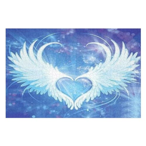 Flügel Holzpuzzle 1000 Teile Klassische Puzzles Erwachsene Kinder Puzzle DIY Kit Holzspielzeug Einzigartiges Geschenk （75×50cm） von PPZYY