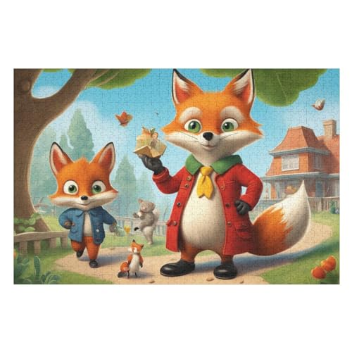 Fuchs 1000 Teile Puzzles Für Erwachsene,Holzpuzzle - Verringerter Druck Schwieriges Unmögliche Puzzle Für 12+ Kinder （75×50cm） von PPZYY
