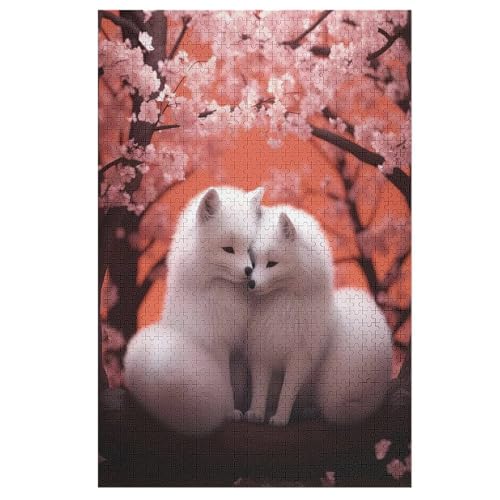 Fuchs Puzzle 1000 Teile, Holzpuzzle Herausforderndes Geschicklichkeitsspiel Für Die Ganze Familie, Kinder Erwachsenenpuzzle Ab 12 Jahren （78×53cm） von PPZYY