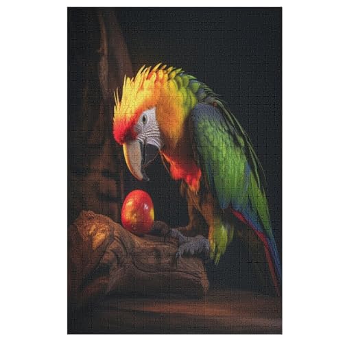 Für Erwachsene 1000-Teiliges Papagei -Puzzles, Holzbrett-Puzzle, Für Kinder, Geschenke, （78×53cm） von PPZYY